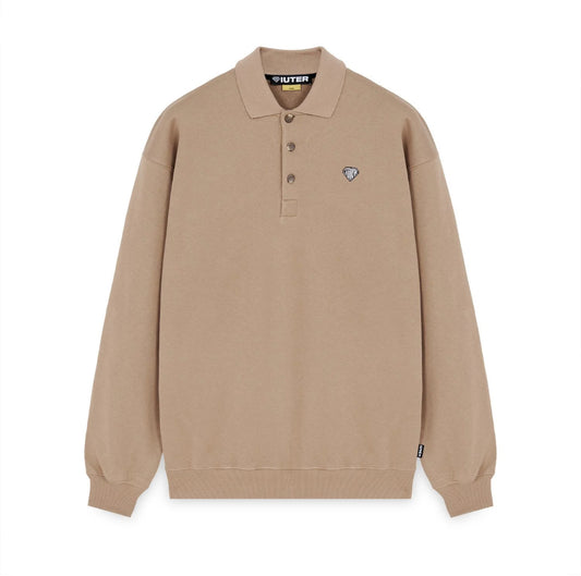 HEART LOGO POLO SWEATER - Pullover DARK EARTH