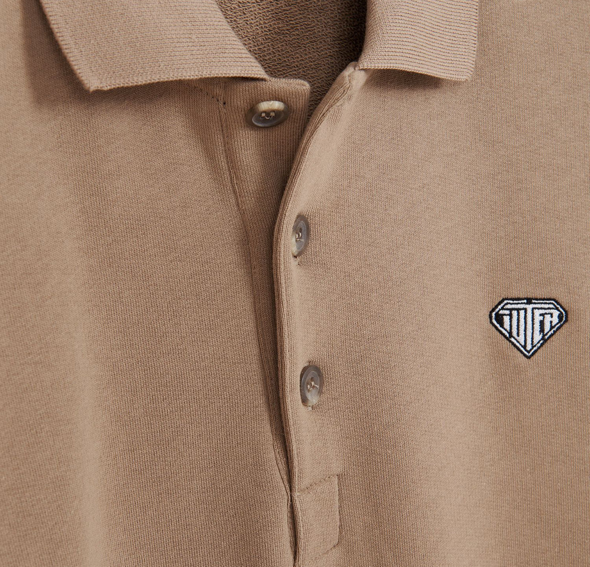 HEART LOGO POLO SWEATER - Pullover DARK EARTH